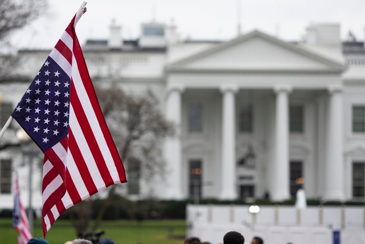 White House and flag